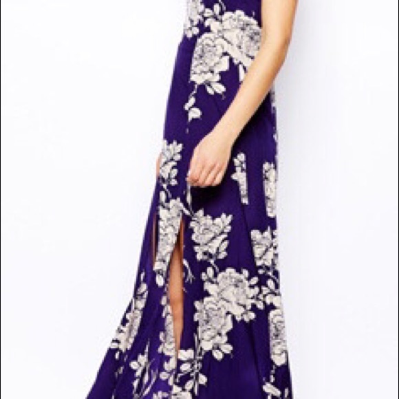 ASOS Maxi Dress In Large Rose Print - Picture 3 of 6